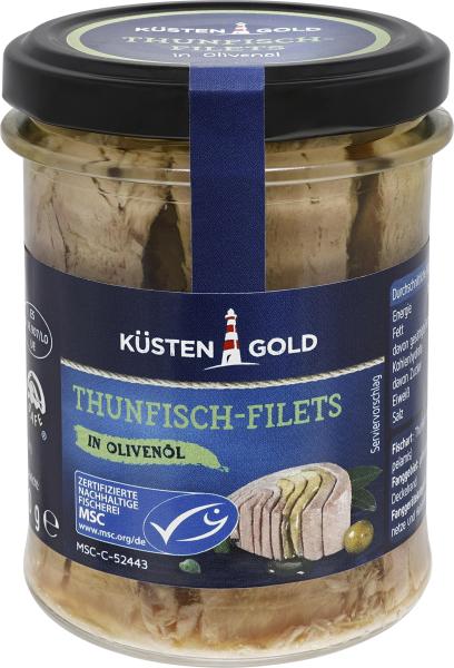 Küstengold MSC Thunfisch Filets in Olivenöl