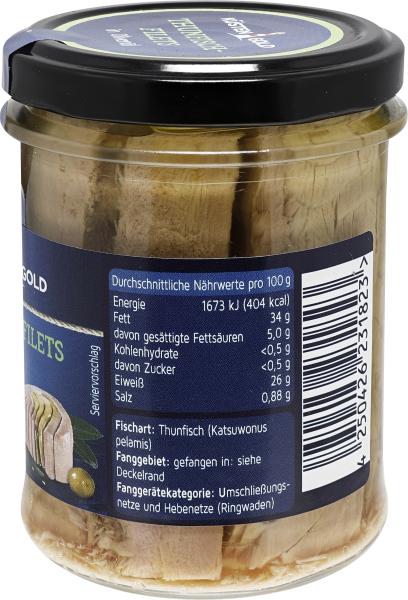 Küstengold MSC Thunfisch Filets in Olivenöl