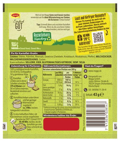 Maggi Fix Kartoffelgratin