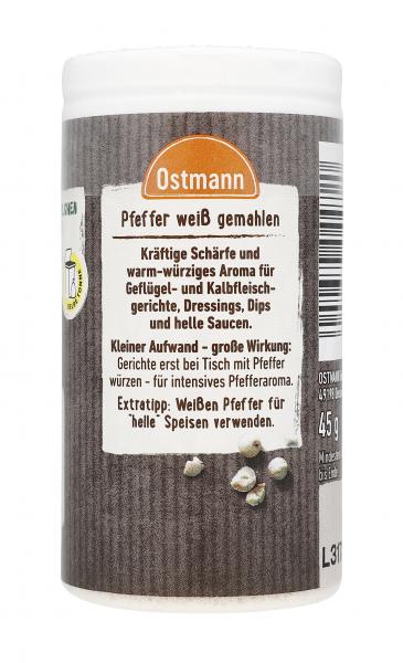 Ostmann Pfeffer weiß gemahlen