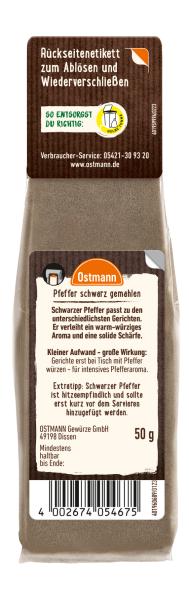 Ostmann Pfeffer schwarz gemahlen