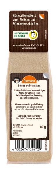 Ostmann Pfeffer weiß gemahlen
