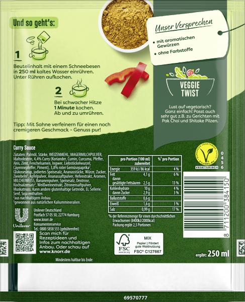 Knorr Feinschmecker Curry Sauce