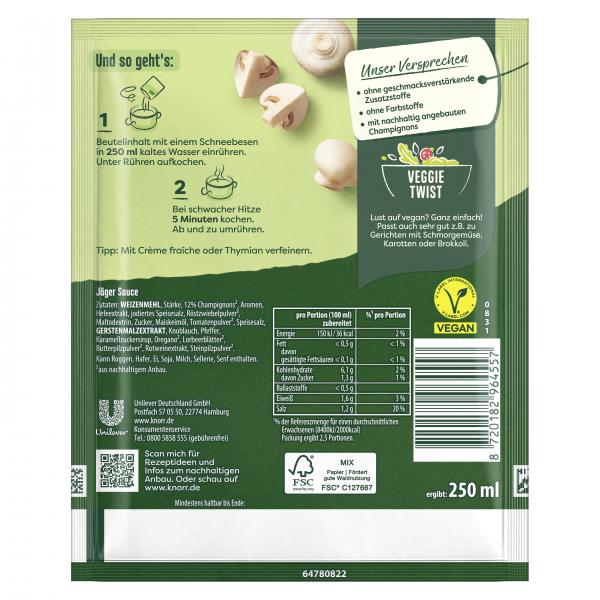 Knorr Feinschmecker Jäger Sauce