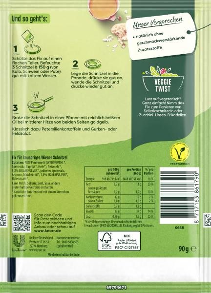 Knorr Fix Knuspriges Wiener Schnitzel