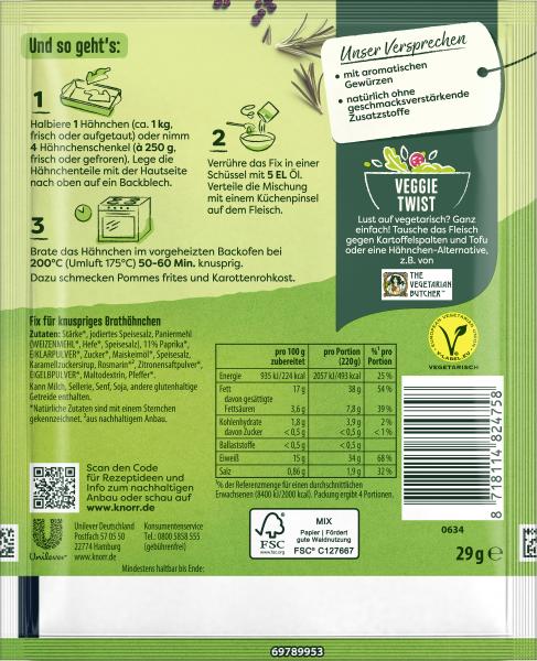 Knorr Fix Knuspriges Brathähnchen