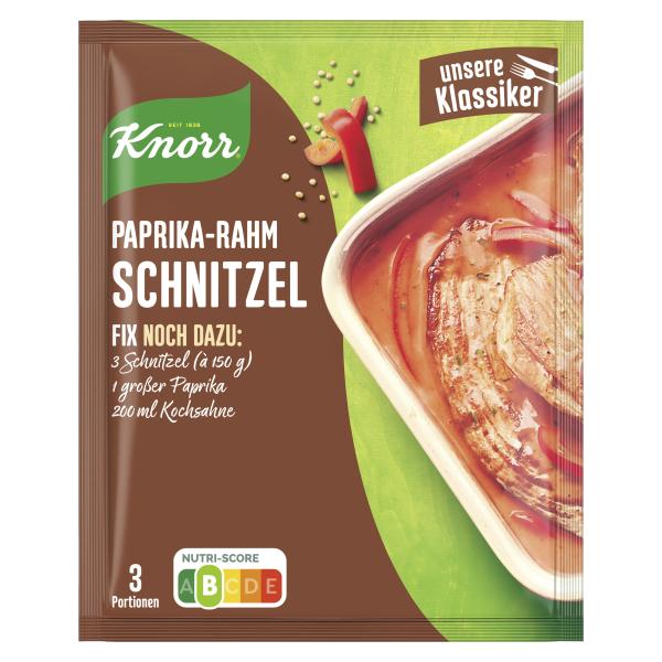 Knorr Fix Paprika-Rahm Schnitzel
