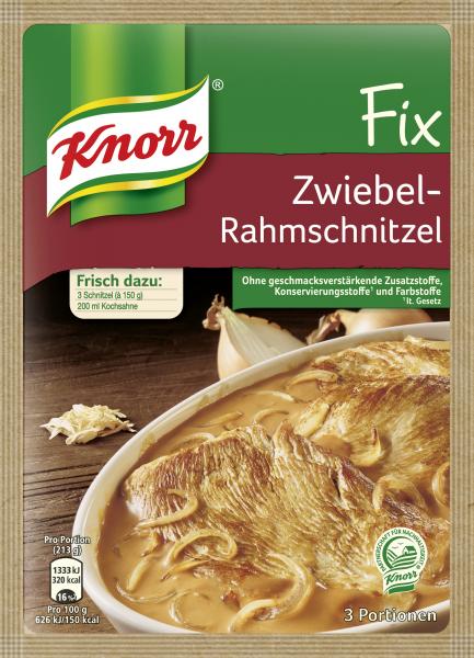 Knorr Fix Zwiebel-Rahmschnitzel