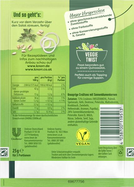 Knorr Salatkrönung Croutinos mit Sonnenblumenkernen