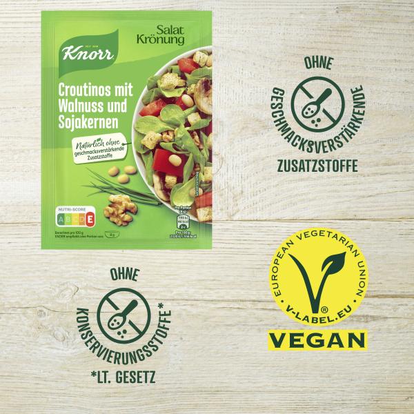 Knorr Salatkrönung Croutinos mit Walnuss und Sojakernen