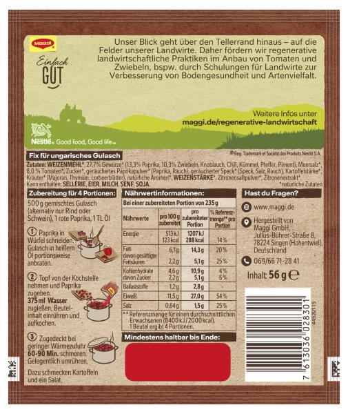 Maggi Fix Ungarisches Gulasch