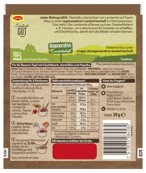 Maggi Fix Bauerntopf Mit Hackfleisch