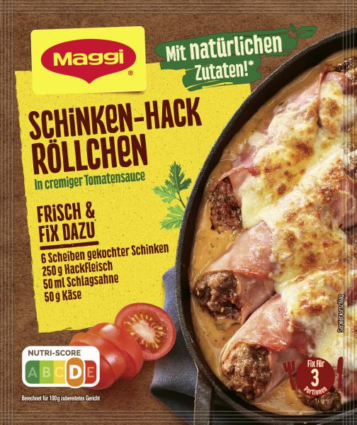 Maggi Fix für Schinken-Hack Röllchen