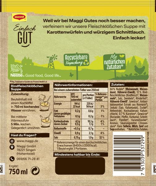 Maggi Guten Appetit Fleischklößchen Suppe