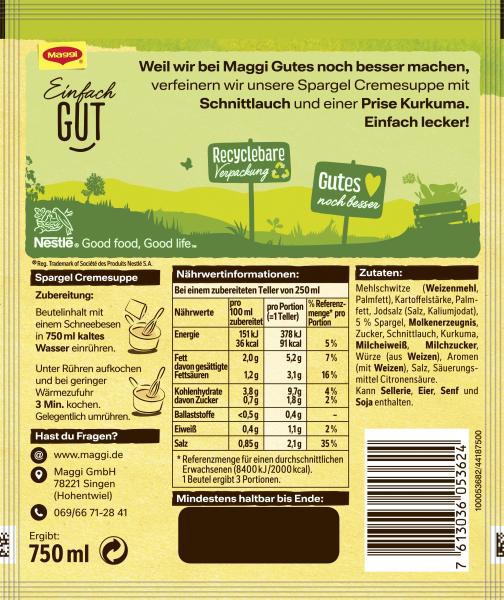 Maggi Guten Appetit Spargel Cremesuppe