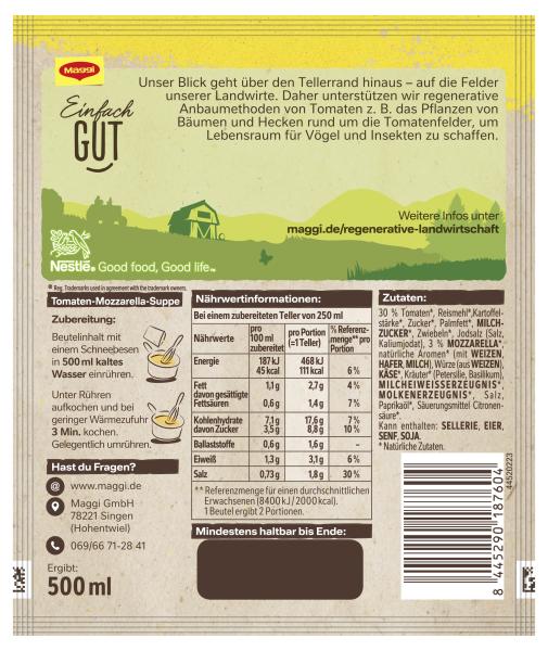 Maggi Für Geniesser Tomaten-Mozzarella Suppe