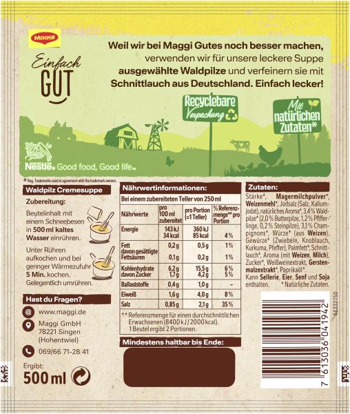 Maggi Für Geniesser Waldpilz Cremesuppe