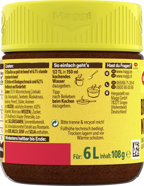 Maggi Brühe mit Rind