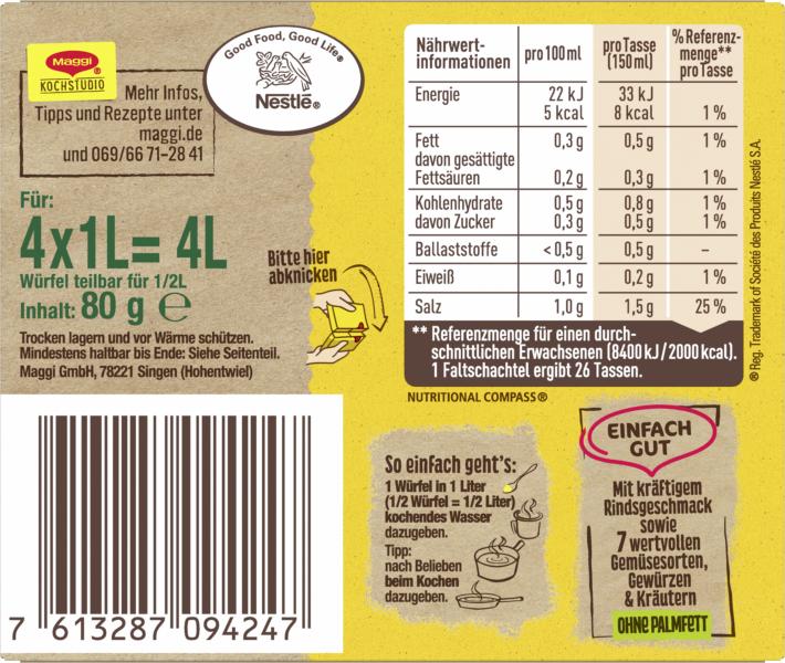 Maggi Klare Suppe Mit Rind