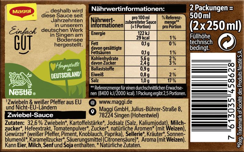 Maggi Delikatess Zwiebel-Sauce