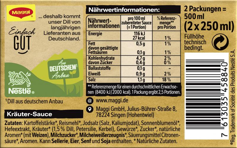 Maggi Kräuter Sauce