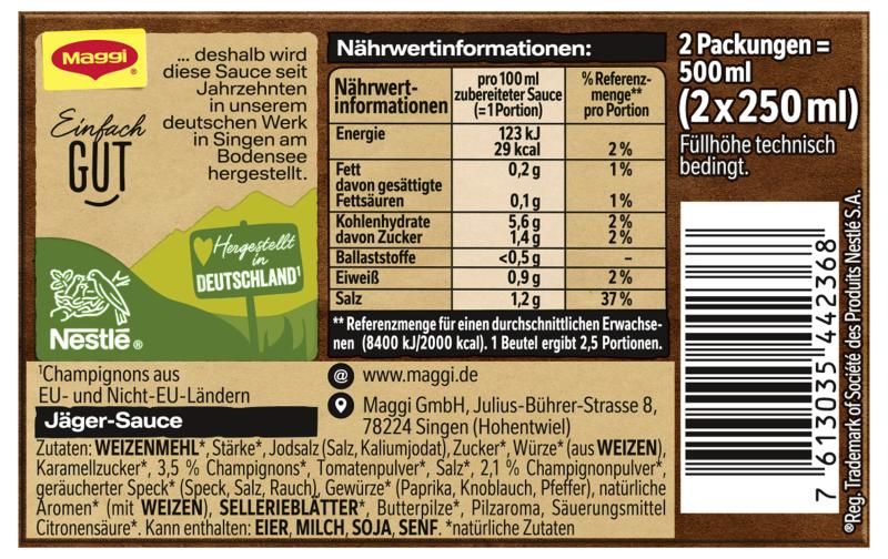 Maggi Jägersauce