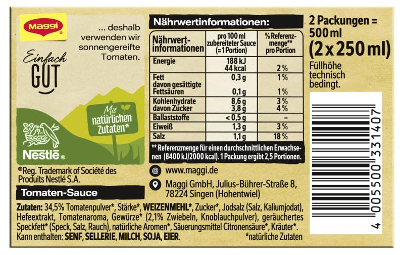 Maggi Tomatensauce Multipack