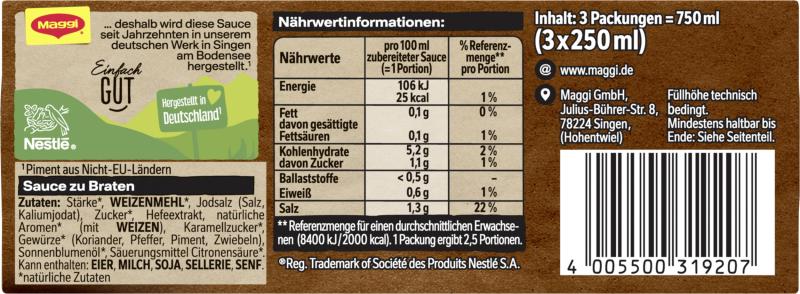 Maggi Sauce Zu Braten