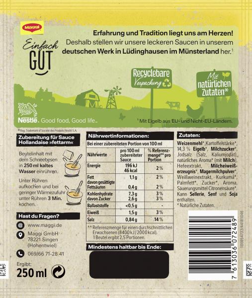 Maggi Für Geniesser Sauce Hollandaise Fettarm