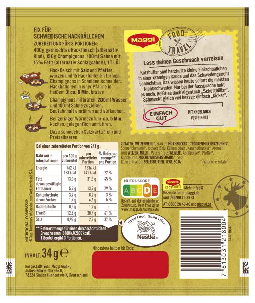 Maggi Food Travel Fix Köttbular