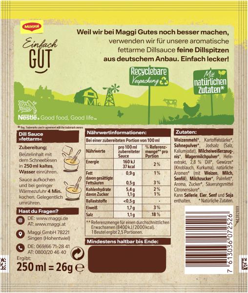 Maggi Für Geniesser Sauce Dill Fettarm