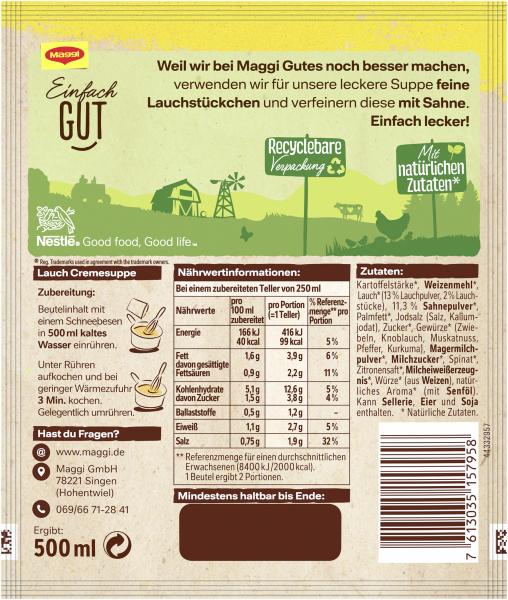 Maggi Für Geniesser Lauch Cremesuppe