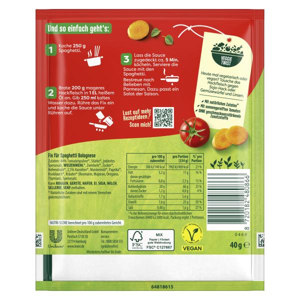 Knorr Fix Spaghetti Bolognese