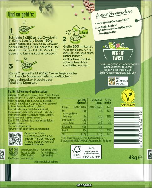 Knorr Fix Schlemmer-Geschnetzeltes