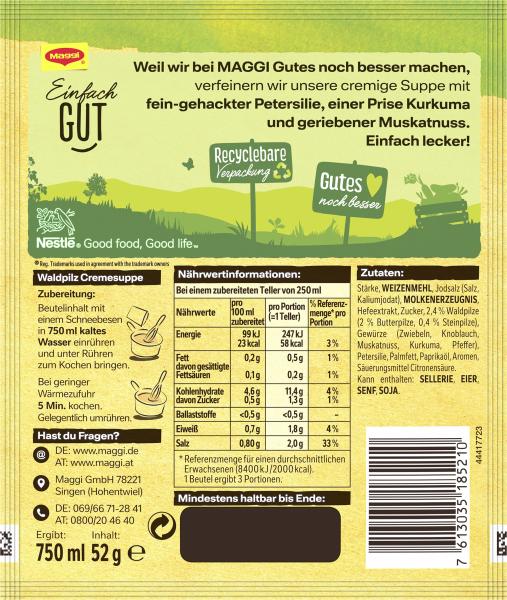 Maggi Guten Appetit Waldpilz Cremesuppe