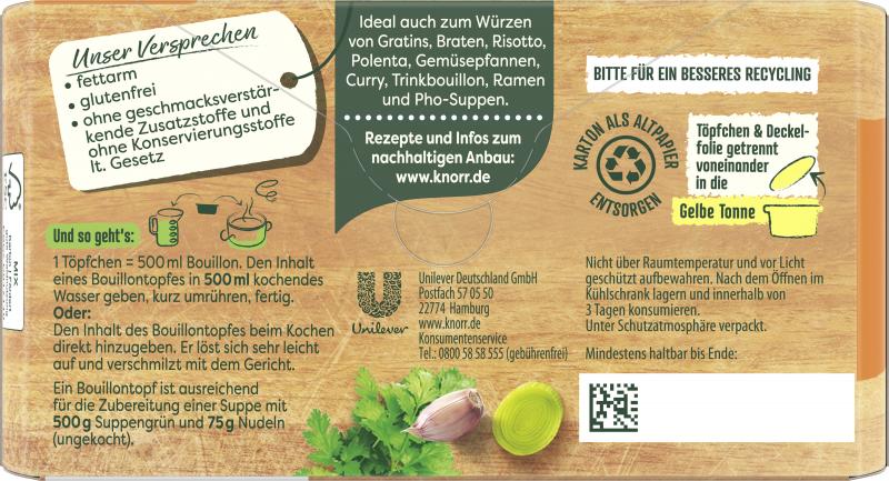 Knorr Bouillon Pur Huhn