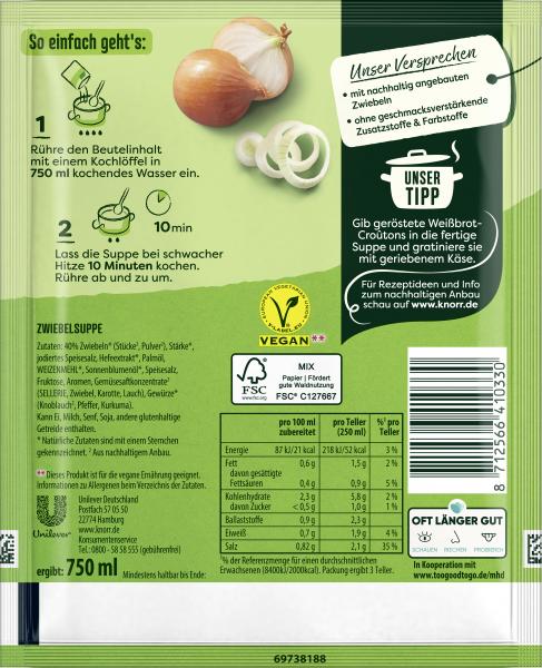 Knorr Suppenliebe Zwiebel Suppe