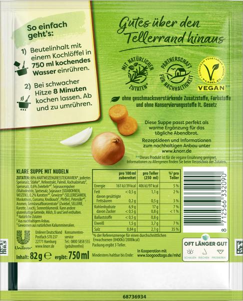 Knorr Suppenliebe Buchstaben Suppe