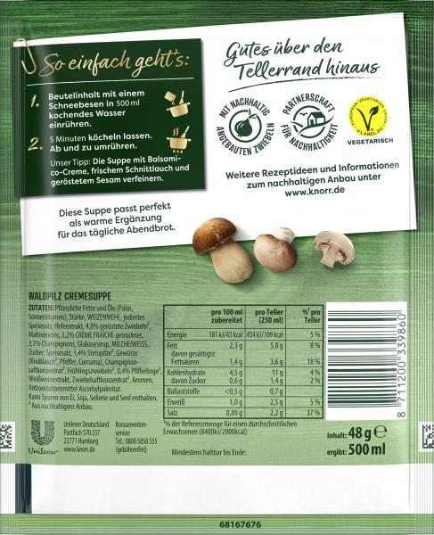Knorr Feinschmecker Waldpilz Cremesuppe