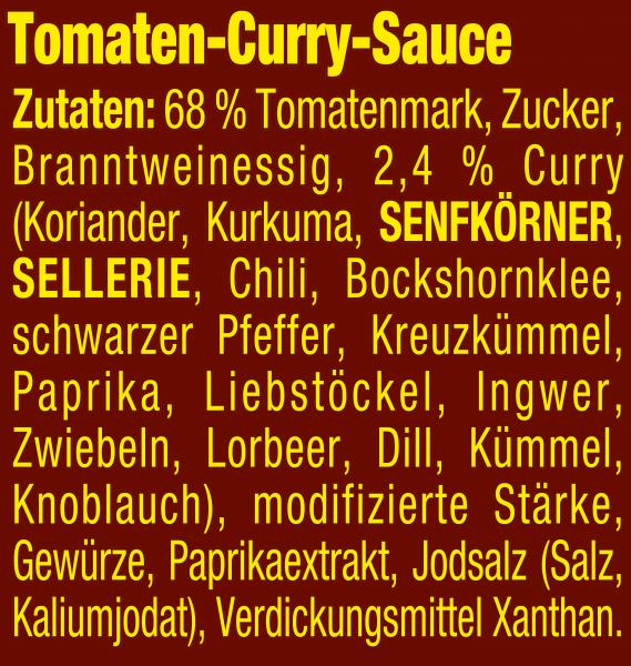 Maggi Internationale Würzsauce Sauce für Currywurst mit Chili