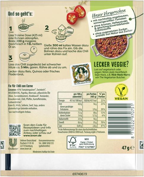 Knorr Natürlich Lecker! Chili Con Carne