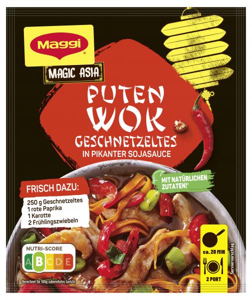 Maggi Food Travel Fix für Puten Wok Geschnetzeltes Würzmischung