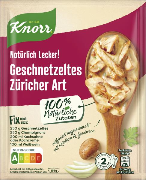 Knorr Natürlich Lecker! Geschnetzeltes Züricher Art 