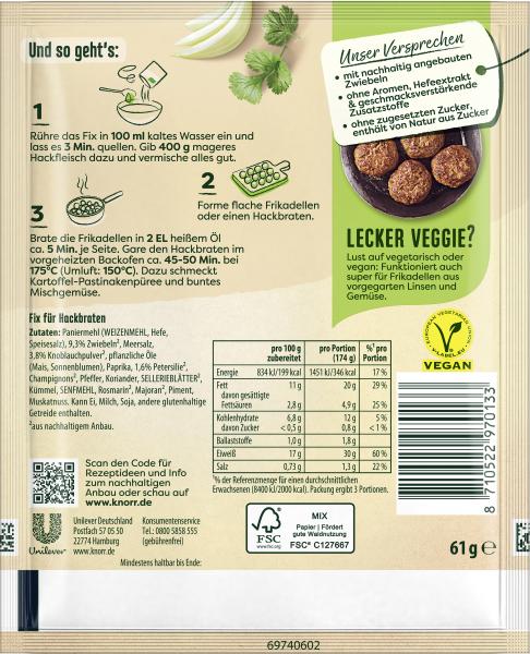 Knorr Natürlich Lecker! Hackbraten