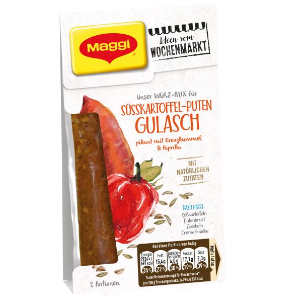 Maggi Würz-Mix für Süßkartoffel-Puten-Gulasch mit Kreuzkümmel und Paprika 
