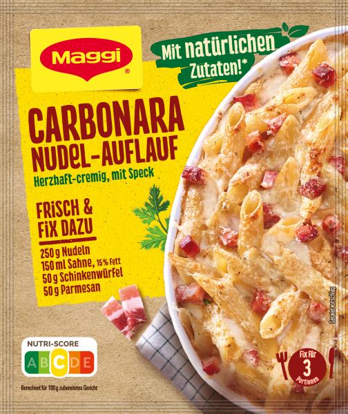Maggi Fix für Carbonara-Nudel-Auflauf