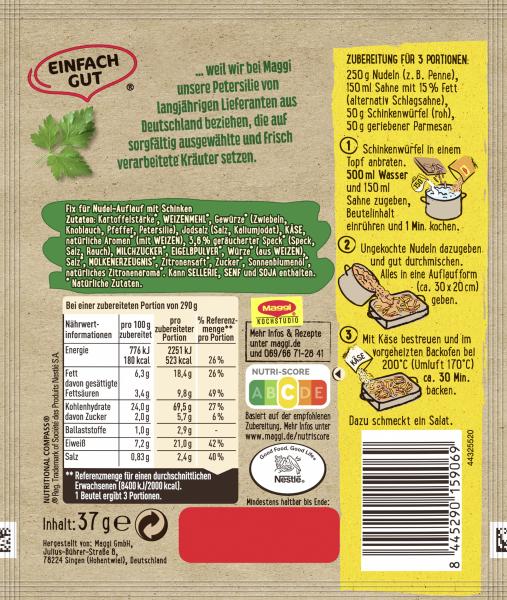 Maggi Fix Carbonara Nudel Auflauf
