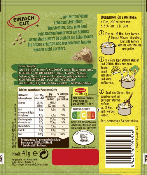 Maggi Fix für Senf-Eier