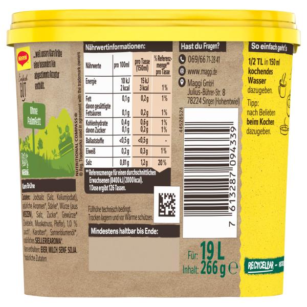 Maggi Klare Brühe Ergibt 19L
