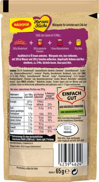 Maggi Herzensküche Würzpaste Chili con Carne